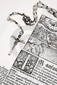 Rosary and Bible (Close View)