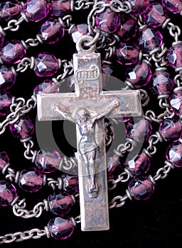 Rosary With Purple Beads