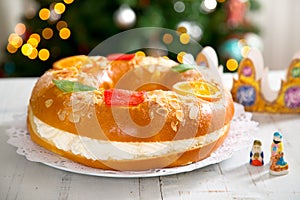 `Roscon de reyes` , Spanish typical dessert of Epiphany