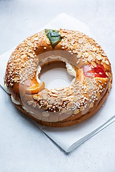 Roscon de Reyes - traditional Spanish festive baking