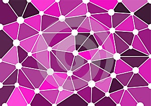 Rose abstract geometric background with triangles, circles and lines for wallpaper, backdrop, banner and illustration. Vector.