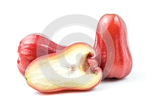 Rose apple chomphu fresh isolated clipping path on white background