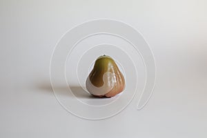 Rose apple or Chomphu fruit on white background.