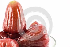 Rose apple isolated on the white