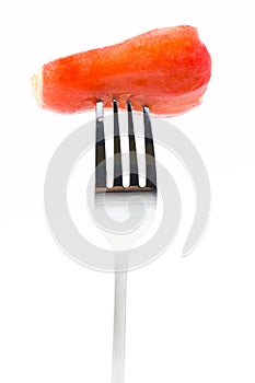 Rose Apple Piece With Fork.