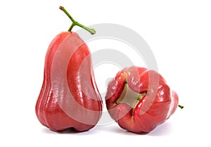 Rose apples or chomphu isolated on white background. Rose apples isolated