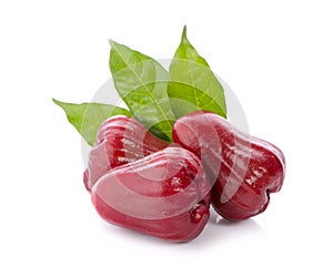 Rose apples isolated on white background.