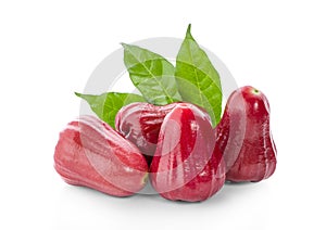 Rose apples isolated on white background