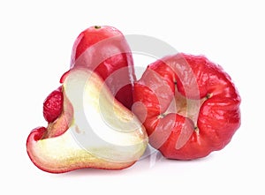Rose apples isolated on white background