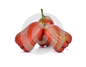 Rose apples isolated on white background.