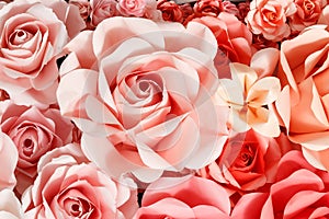 Rose background from paper