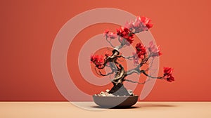 Rose Bonsai Tree In Ceramic Bowl - Hd Desktop Wallpaper