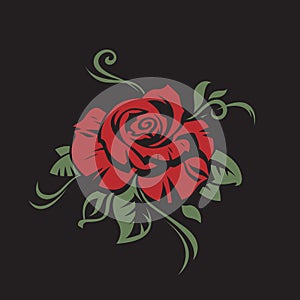 Rose bud emblem