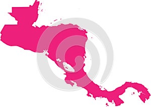 ROSE CMYK color map of CENTRAL AMERICA