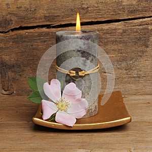 Rose and Feng Shui candle