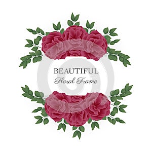 Rose floral border for decoration element