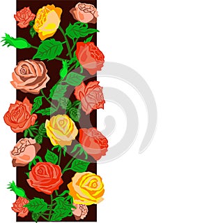 Rose, flower, pattern, floral, seamless, background, sophistication, flowers, leaf, design, art, vintage, illustration, nature, de