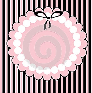 The Rose frame with black small bow.