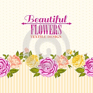 Rose frame invitation card.