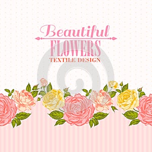 Rose frame invitation card.