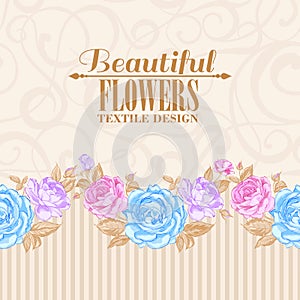 Rose frame invitation card.