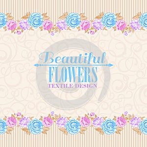 Rose frame invitation card.