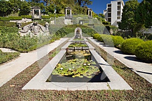 Rose Garden in the Crystal Palace Gardens of Porto