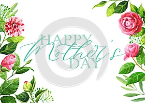 Rose Garden Happy Mother`s Day Card