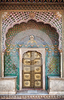 Rose gate door in Jaipur photo