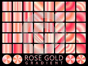 Rose Gold background texture vector icon seamless pattern. Light, realistic, elegant, shiny, metallic and rose gold gradient illus