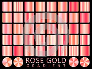 Rose Gold background texture vector icon seamless pattern. Light, realistic, elegant, shiny, metallic and rose gold gradient illus