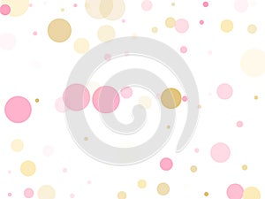 Rose gold confetti circle decoration for Christmas card background.