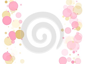 Rose gold confetti circle decoration for New Year card background.