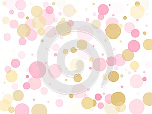 Rose gold confetti circle decoration for Valentine card background