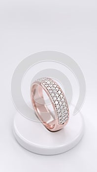 Rose Gold Diamond Pave Ring