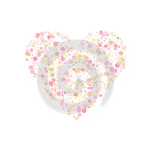 Rose gold fashionable confetti simple background