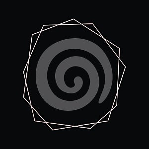 Rose gold geometric polygonal frame