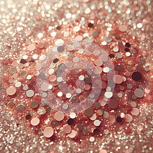 Rose gold glitter bokeh texture background, rose gold - bright and pink champagne sparkle glitter pattern background