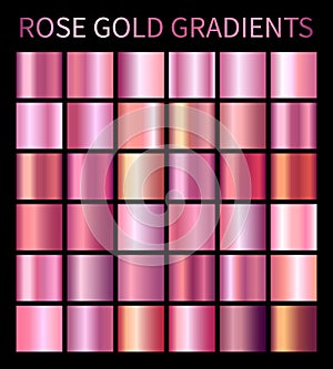 Rose Gold gradients collection for design