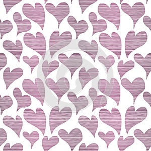 Rose Gold Heart Seamless Pattern Design on White Background