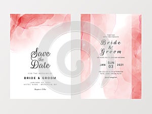 Rose gold liquid wedding invitation card template set. Abstract background save the date, invitation, greeting card, cover