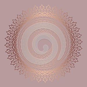 Rose gold mandala background