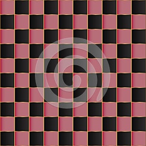 Rose gold mosaic geometric abstract background. Modern mosaic wallpaper in rose gold and black