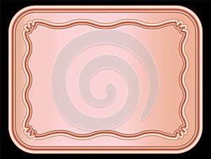 Rose gold photo frame and border