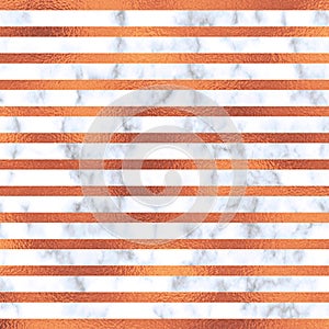 Rose gold. Rose Gold on marble background. Decorative vectorial pattern with lines.