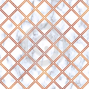 Rose Gold square on marble background,Rose Gold texture. Rose Gold geometric marble pattern. Rose Gold marble Wallpaper