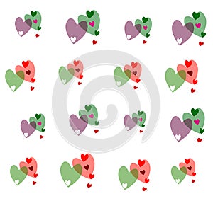 rose green purple heart loves in love valentines day has png illustracion seamless