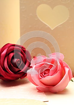 The rose on greeting card pattern of heart for valentine and lovely