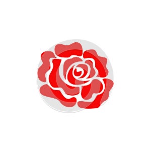 Rose icon logo design vector template