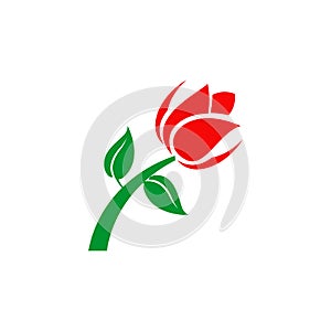 Rose icon logo design vector template